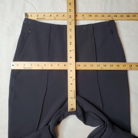 Anthropologie Women's Size 6 Pintuck Front Flare Leg Trouser Blue - Picture 2 of 10